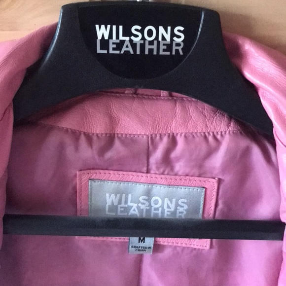 Wilsons Leather | 100% Leather Like New Maxima Pink Jacket Size Medium - Picture 3 of 11